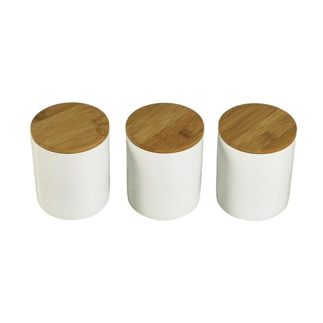 Bamboo & Ceramic Kitchen Canister