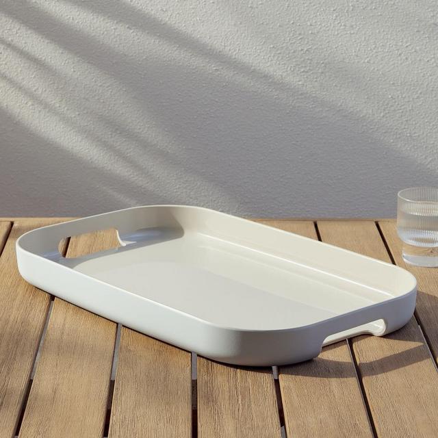 Aaron Probyn Kaloh Melamine Serveware, Tray, Melamine, White