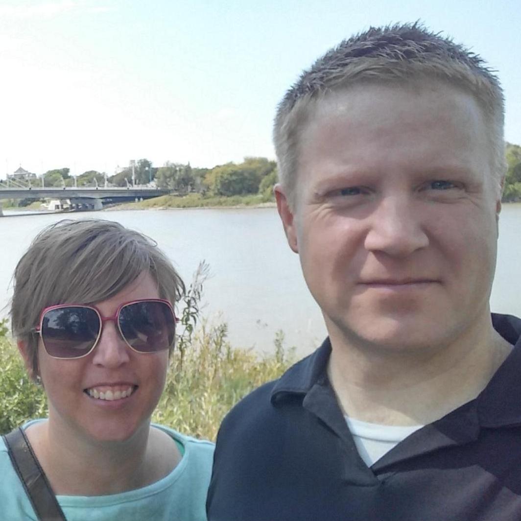 Wherever we go, we seem to get a pic of us in nature. Here we are in Canada.