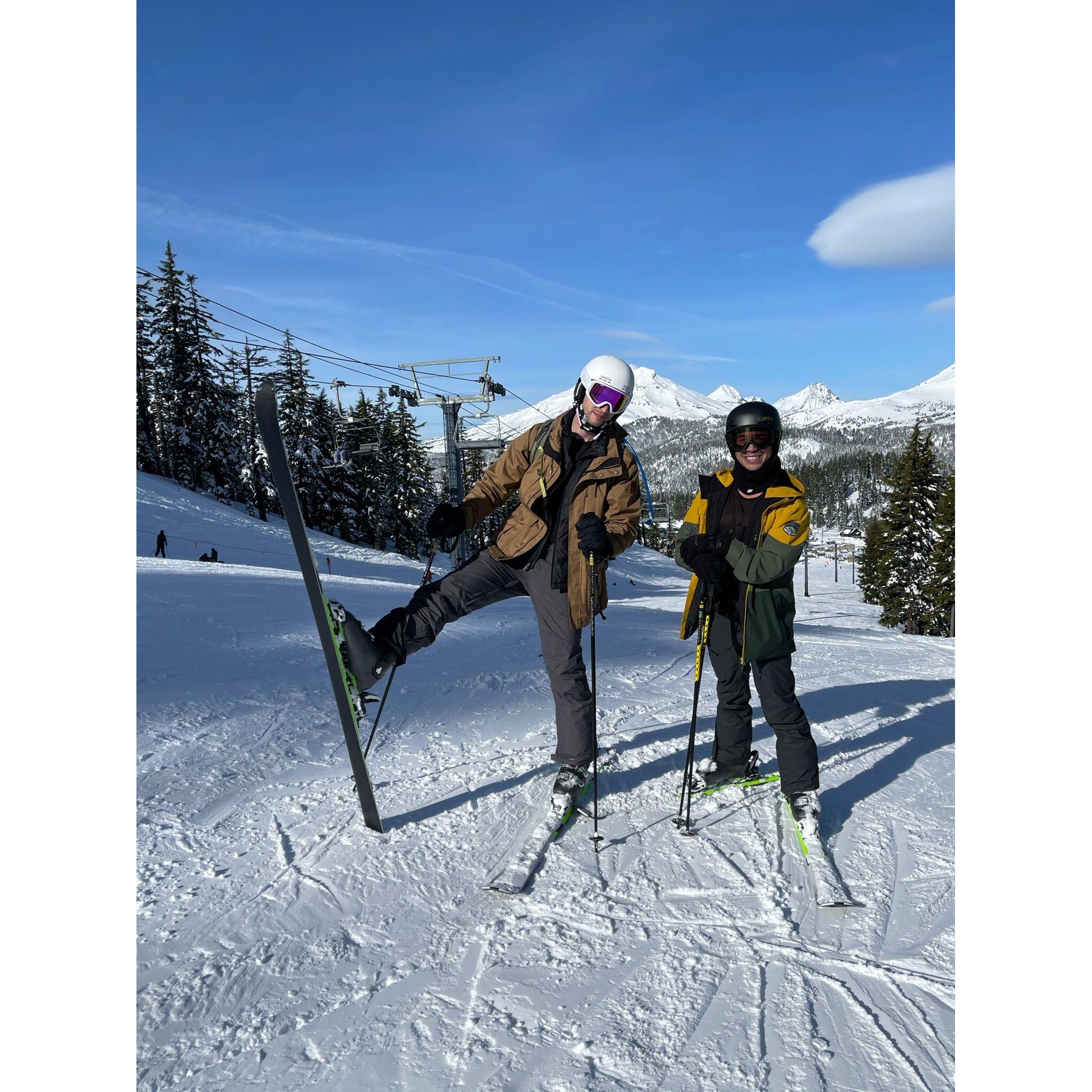 First time skiing together. Bend, Oregon. January 2020