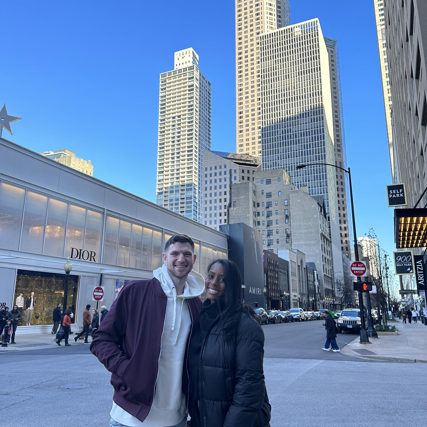 Our first Thanksgiving together. Decided to spend it in David's favorite big city: Chicago. This has turned into Char's favorite city as well!