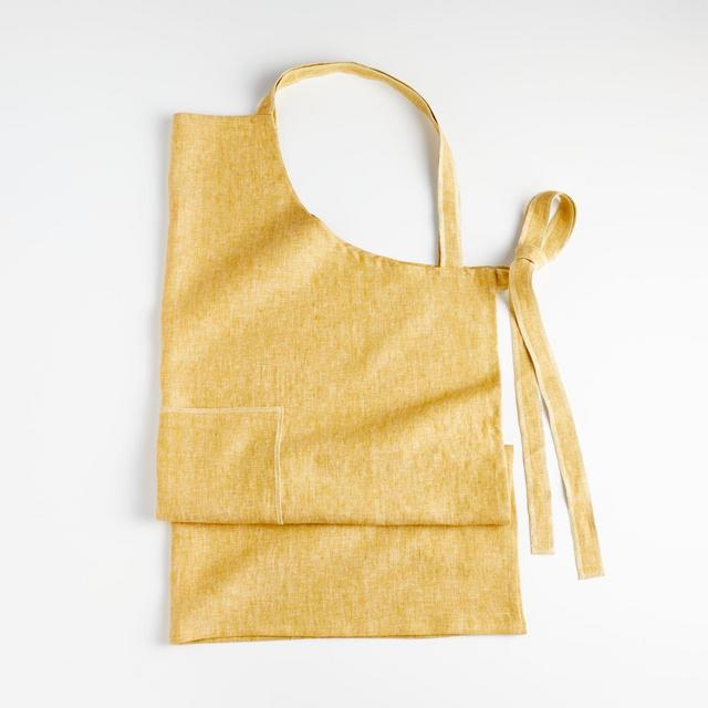 Serged Linen Yellow Apron