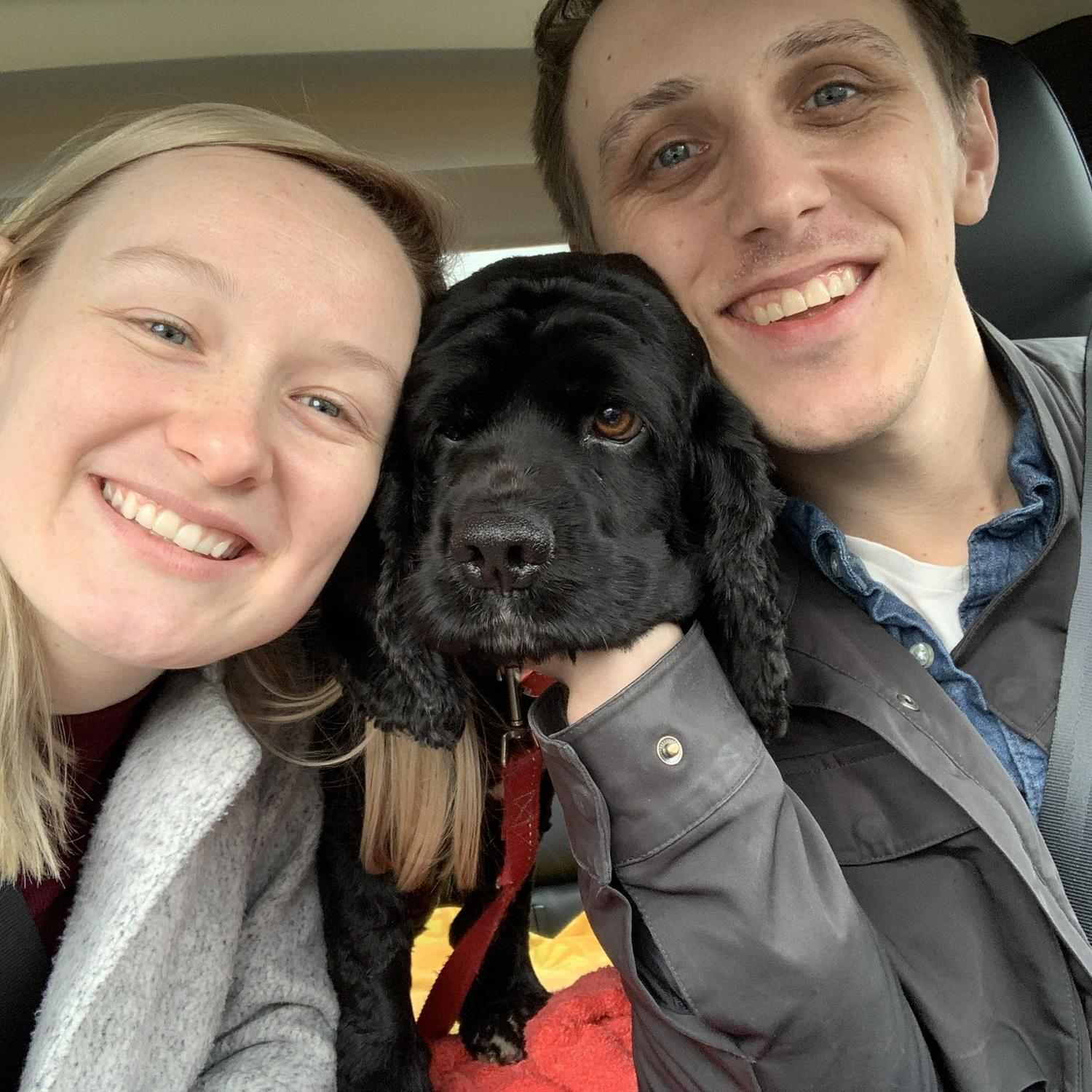 Our first picture with our Stanley boy - March 30, 2020