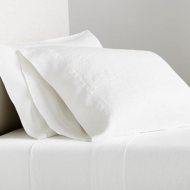 White Washed Linen Sheet Set