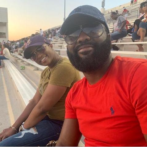 Chilling at the family football game.