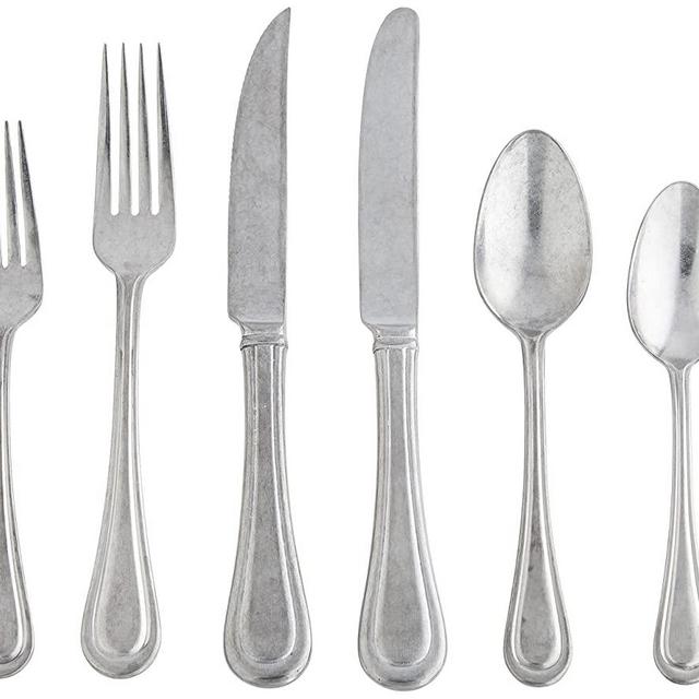 Lenox 893079 Textured Neutrals 24-Piece Flatware Set