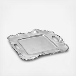 Personalized Organic Pearl Kristi Square Handled Tray