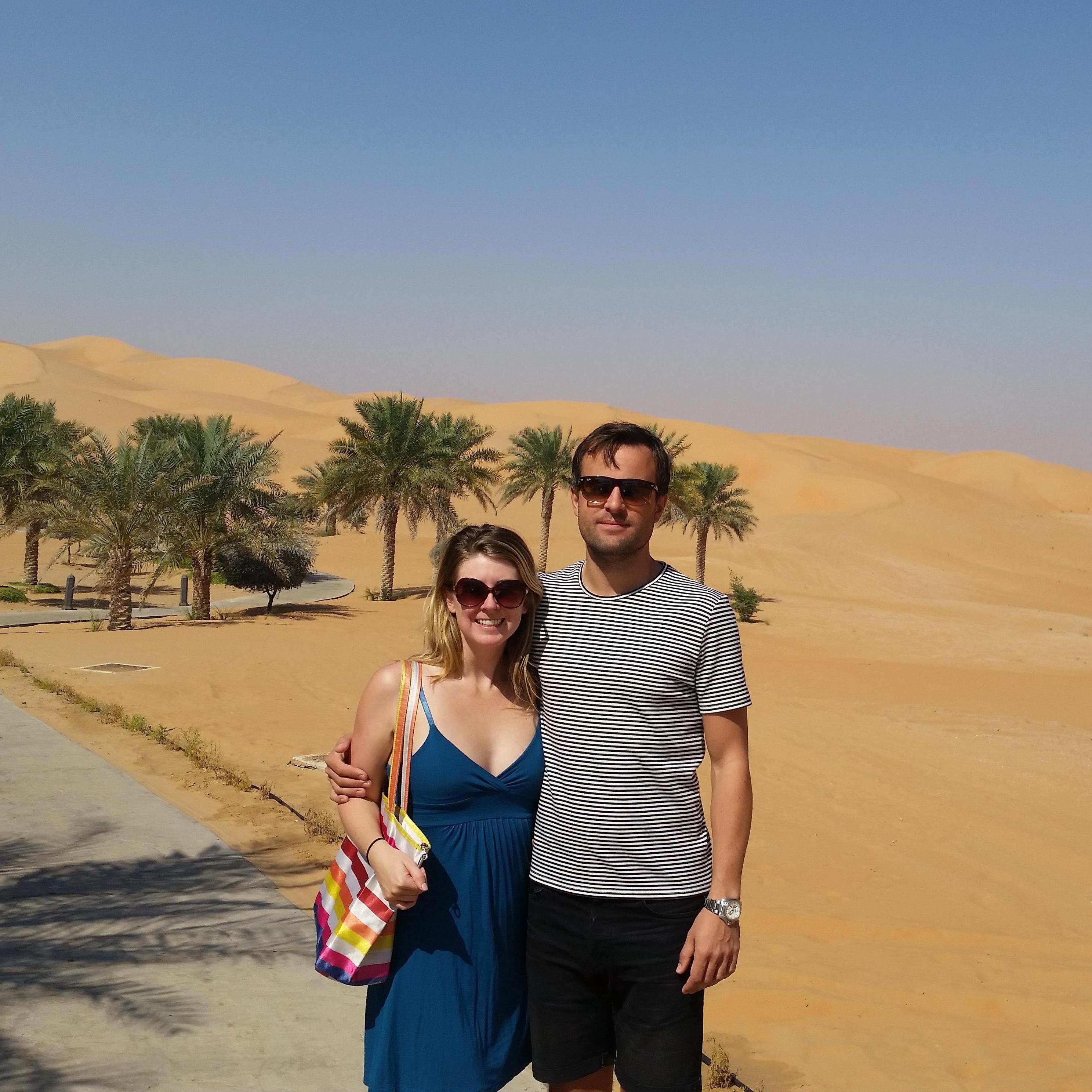 Enjoying the Abu Dhabi desert
