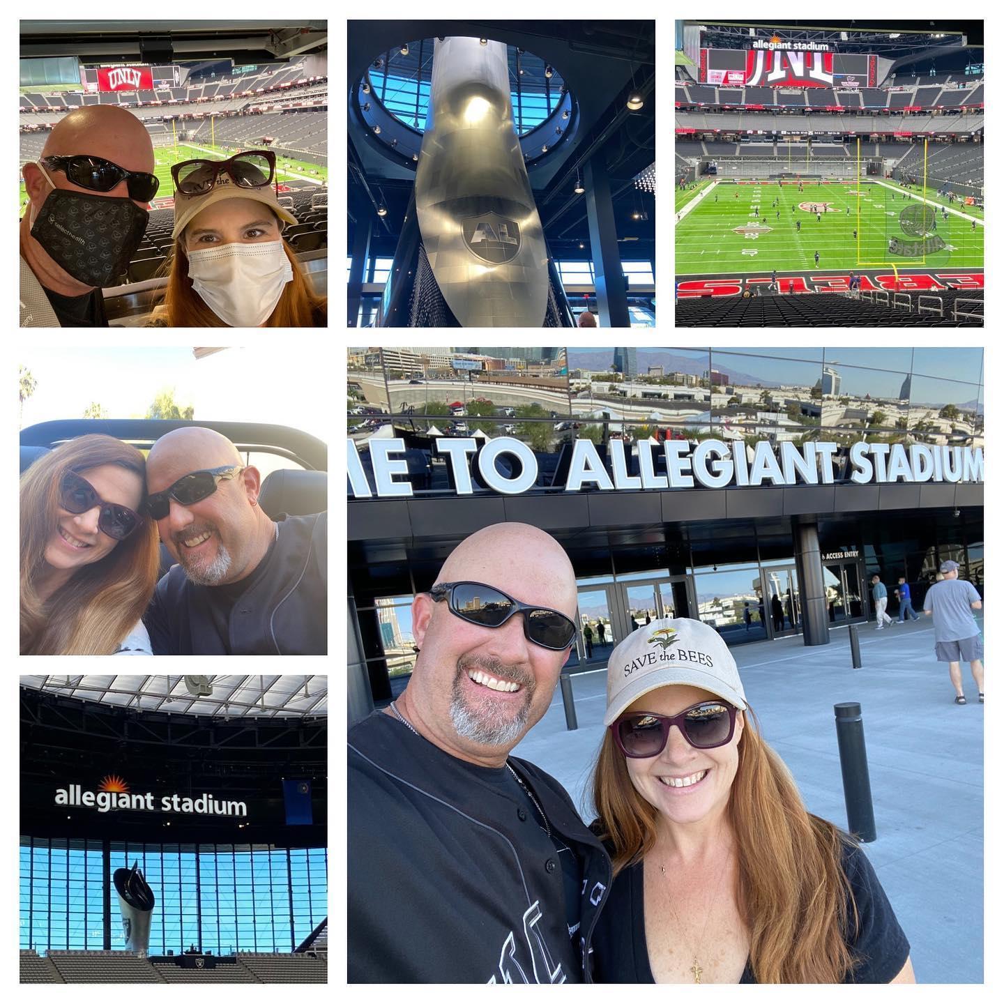 Fun pics from our visit to Allegiant Stadium in Vegas