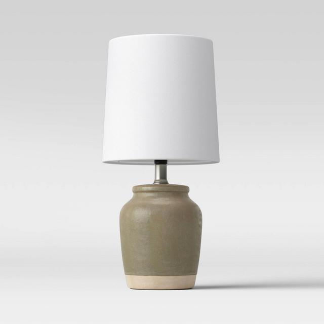 Textural Ceramic Mini Lamp Olive - Threshold™