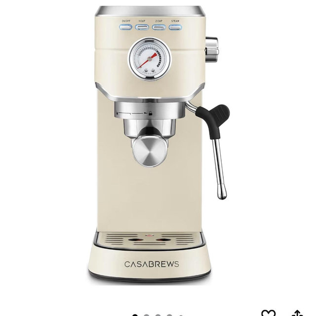 CASABREWS CM5418 Espresso Machine 20 Bar, Small Espresso Maker with Milk Frother Steam Wand, Stainless Steel Espresso Coffee Machine with 34oz Removable Water Tank, Cafetera Espresso, Creamy