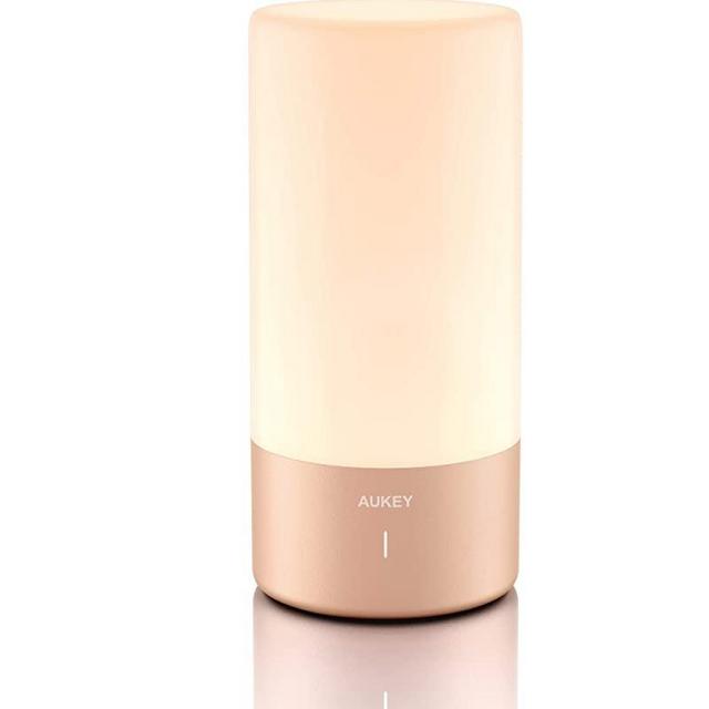 AUKEY Table Lamp Touch Sensor Bedside Lamp Color Changing RGB & Dimmable Warm White Light Night Light for Bedrooms, Living Rooms and Office - Gold【2020 Updated Version】