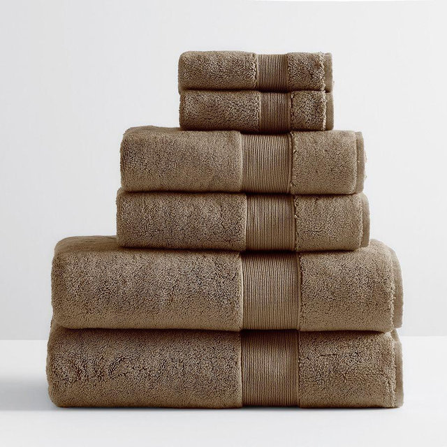 Classic Organic Towels, Mocha, Set of 6