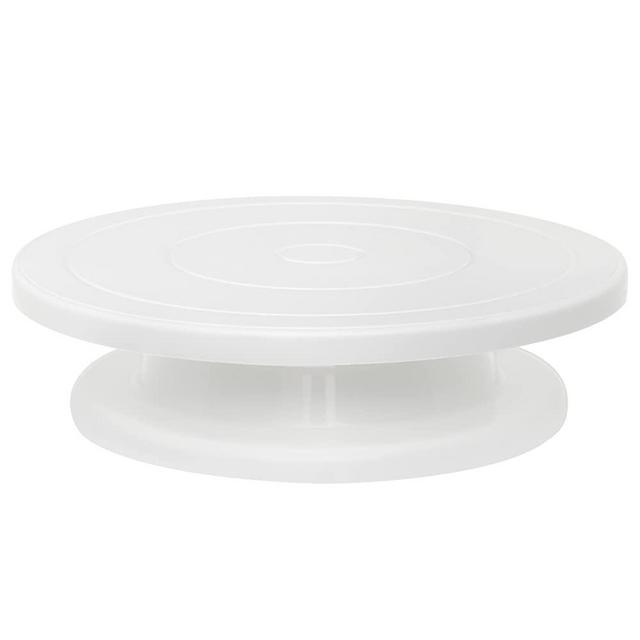 Ateco Revolving Cake Decorating Stand, Plastic Turntable and Base, 11-Inch Round, White