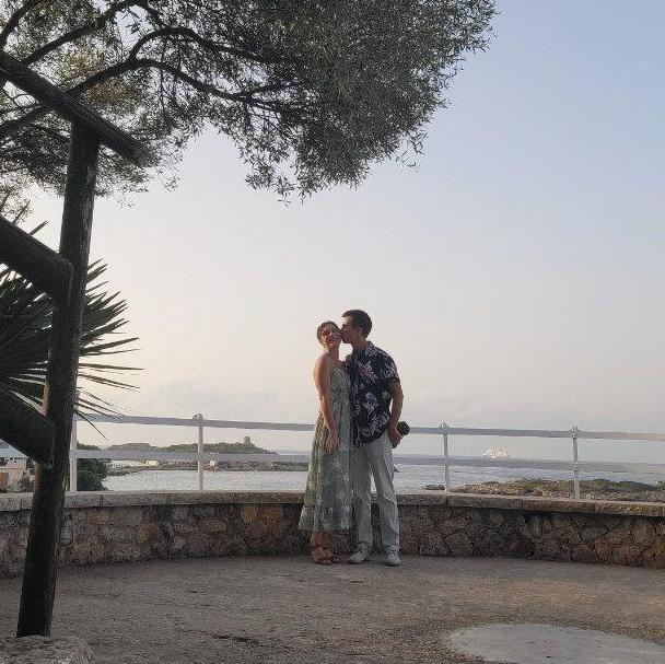 Looking out onto the ocean in Mallorca.