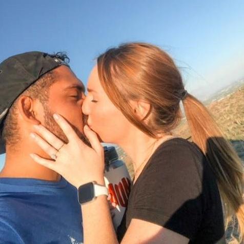 Right after Isaac proposed on top of a mountain