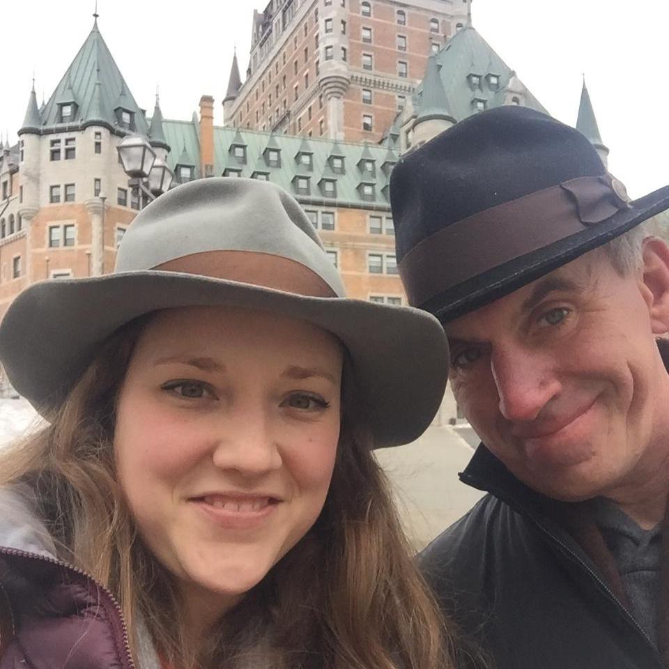 Our 1-year anniversary! Outside Chateau Frontenac!