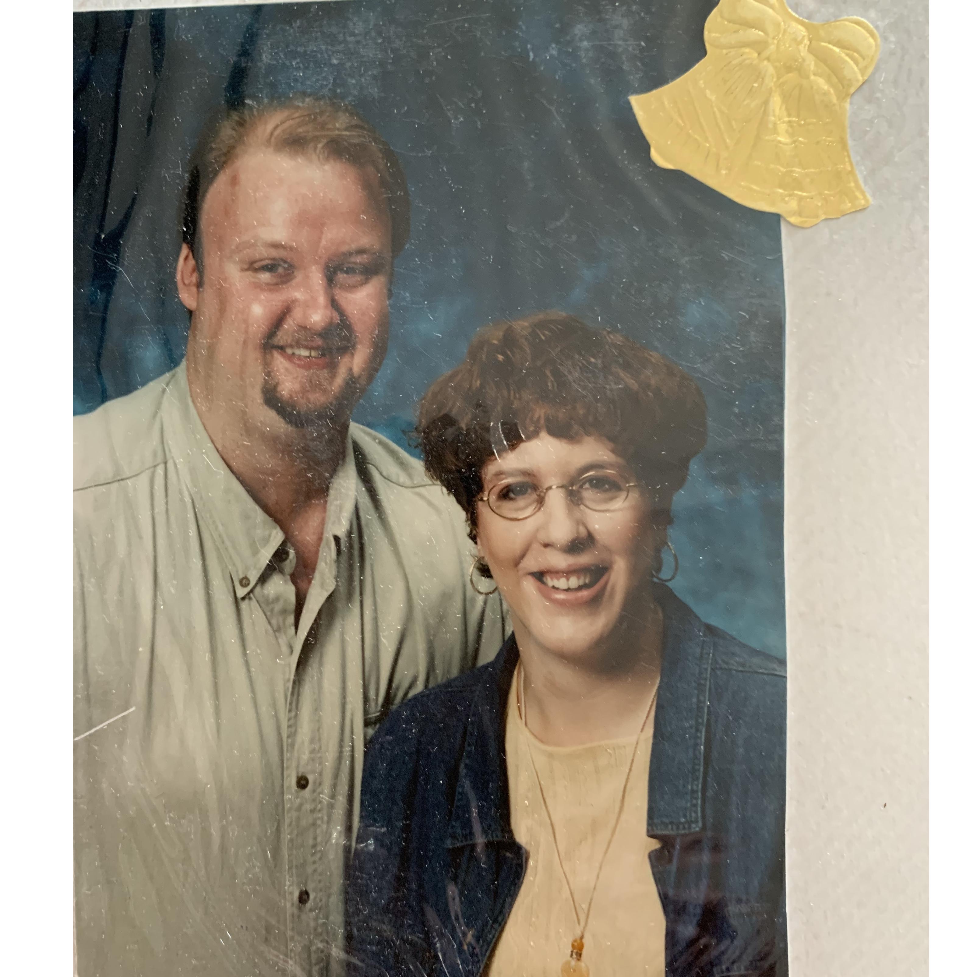 Our engagement photo! Oh my!  Yikes to my hair and Byron had hair! lol