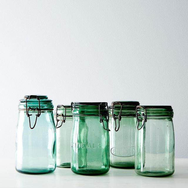 Vintage French Green Canning Jar