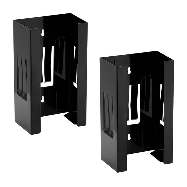 Mayouko Magnetic Glove Dispenser Holder, Glove Box Holder Wall Mount for Tissues, Black, 2PCS