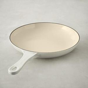 Le Creuset Cast-Iron Shallow Fry Pan, 9 1/2", Matte White