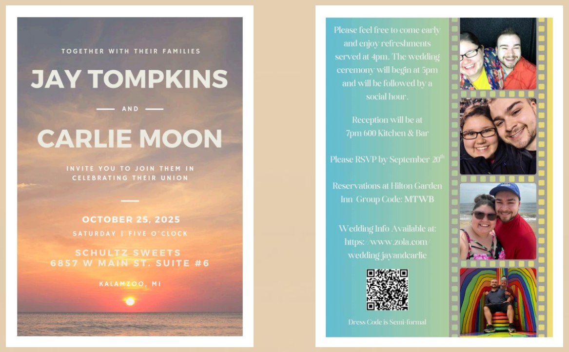 The Wedding Website of Jay Tompkins and Carlie Moon