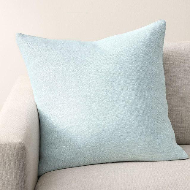 Belgian Linen Pillow Cover, Sky Blue, 24"