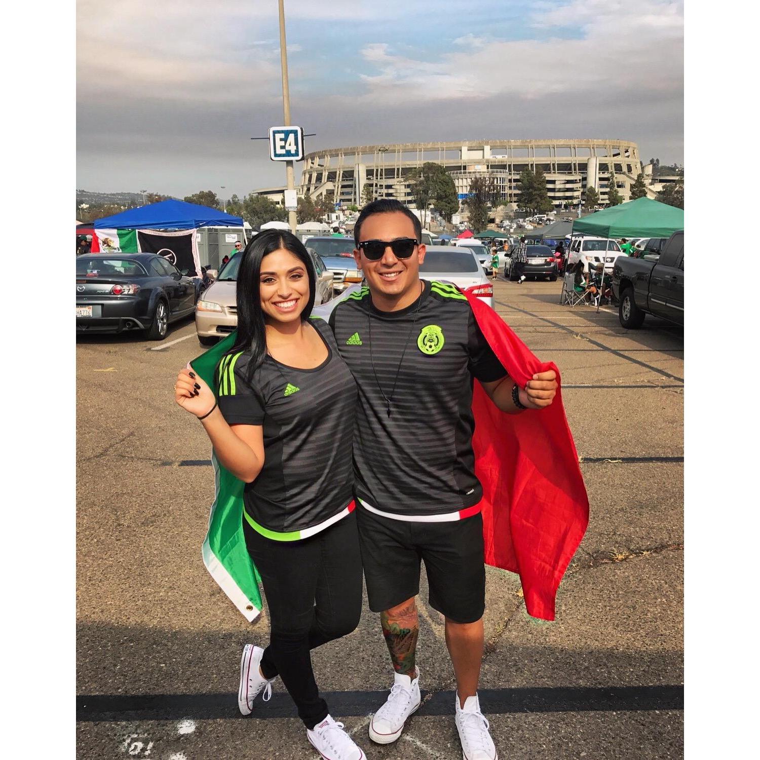 The first of MANY sporting events together...Viva Mexico!