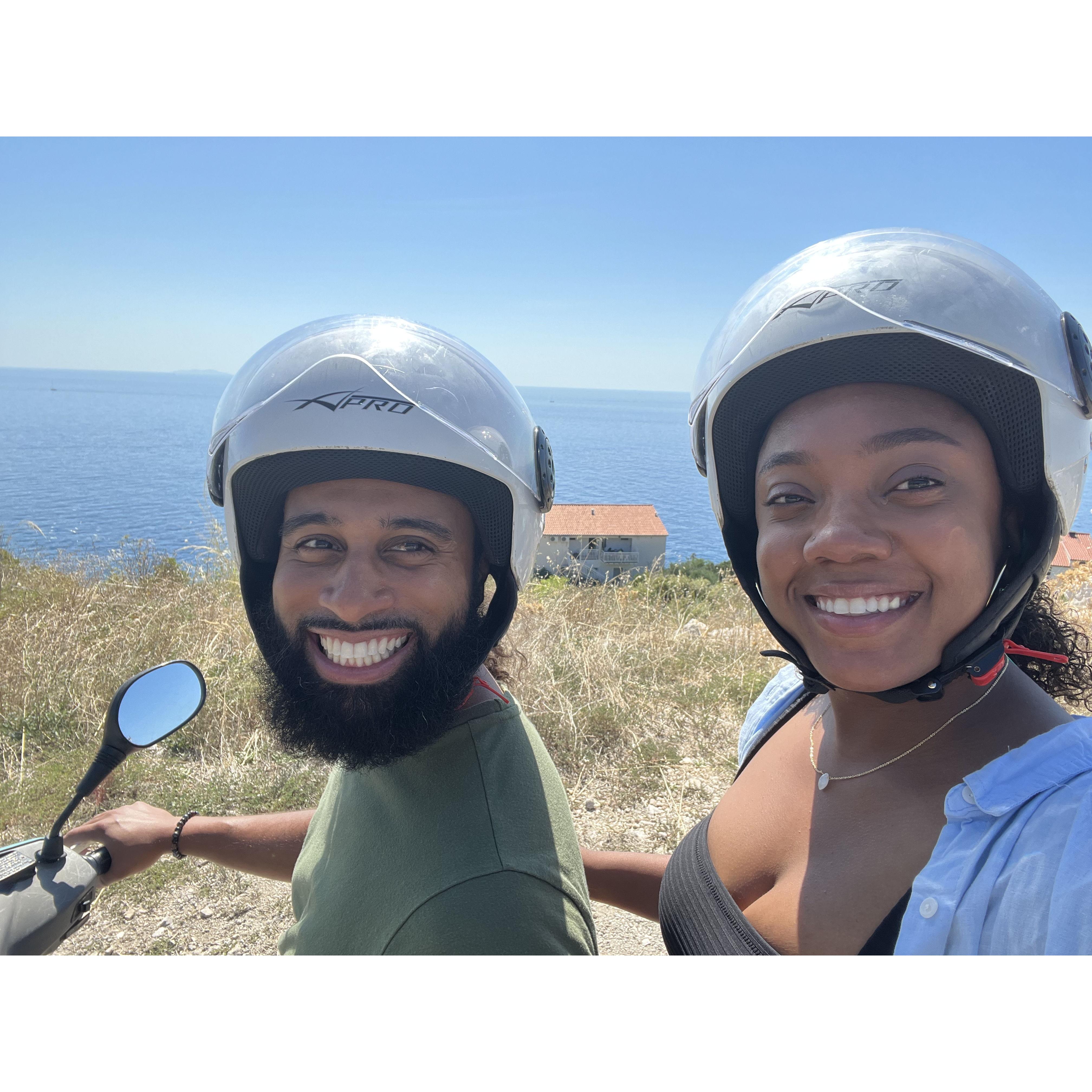 Traveling across the island of Havar in Croatia.