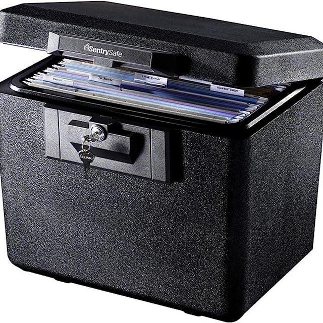 SentrySafe Fireproof Safe Box with Key Lock, Safe for Files and Documents, 0.61 Cubic Feet, 13.6 x 15.3 x 12.1 inches, 1170