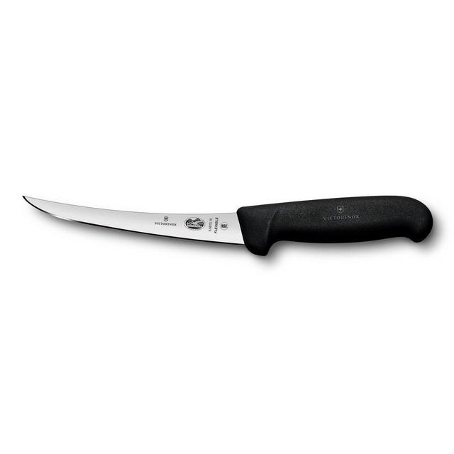 Victorinox Swiss Army Cutlery Fibrox Pro Curved Boning Knife, Flexible Blade, 6-Inch