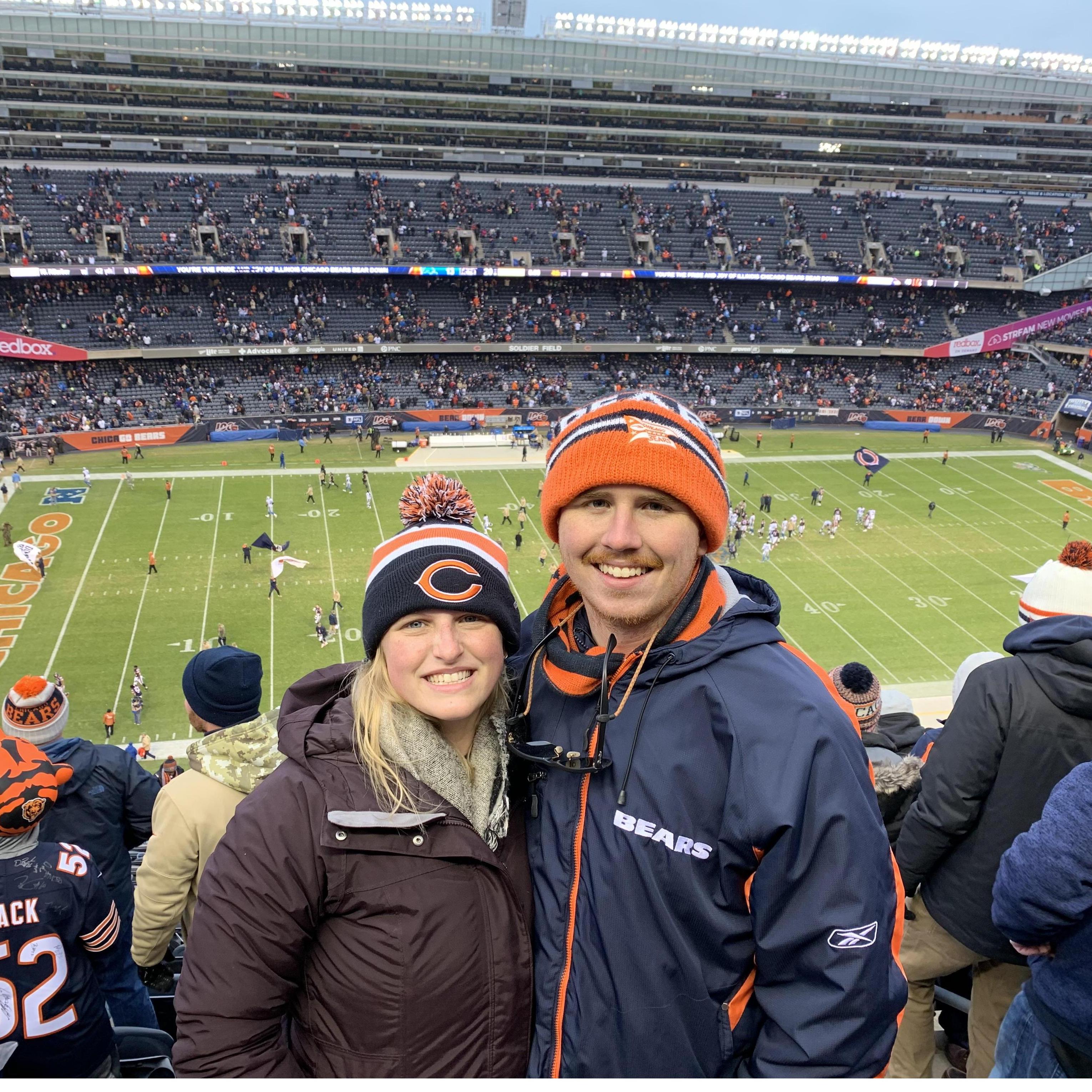 Solider Field! Taylor's first Bears game