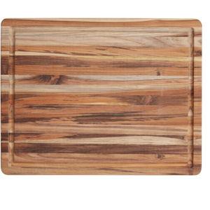 Teakhaus Large Edge Grain Wood Trencher Cutting Board - World Market