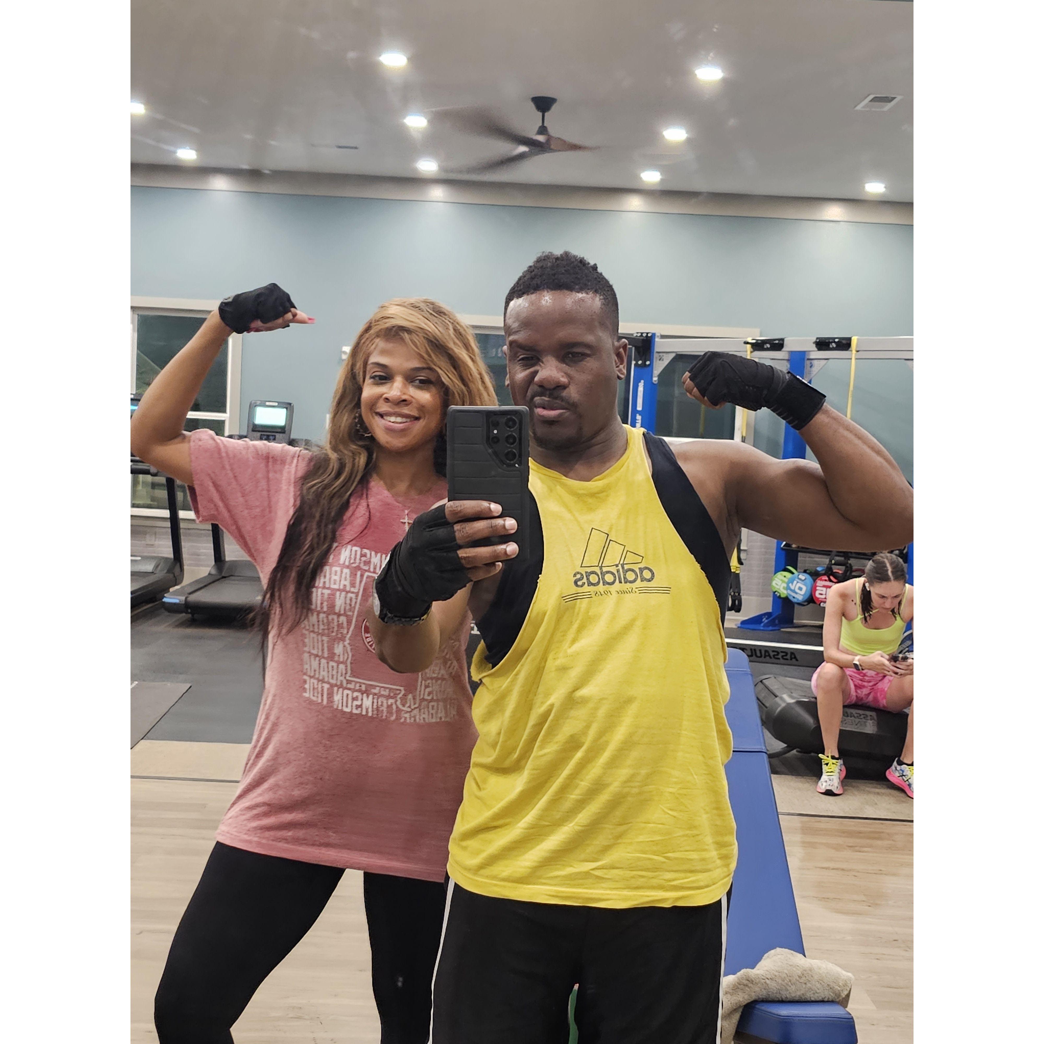 Working out- gym time!