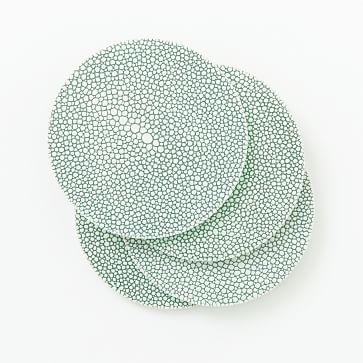 Shagreen Coaster, Set of 4, Celadon