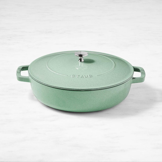 Staub Enameled Cast Iron Braiser, 4-Qt., Sage