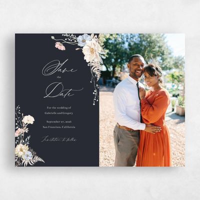 Ebony, Black Wedding Save the Date - Almada Photo