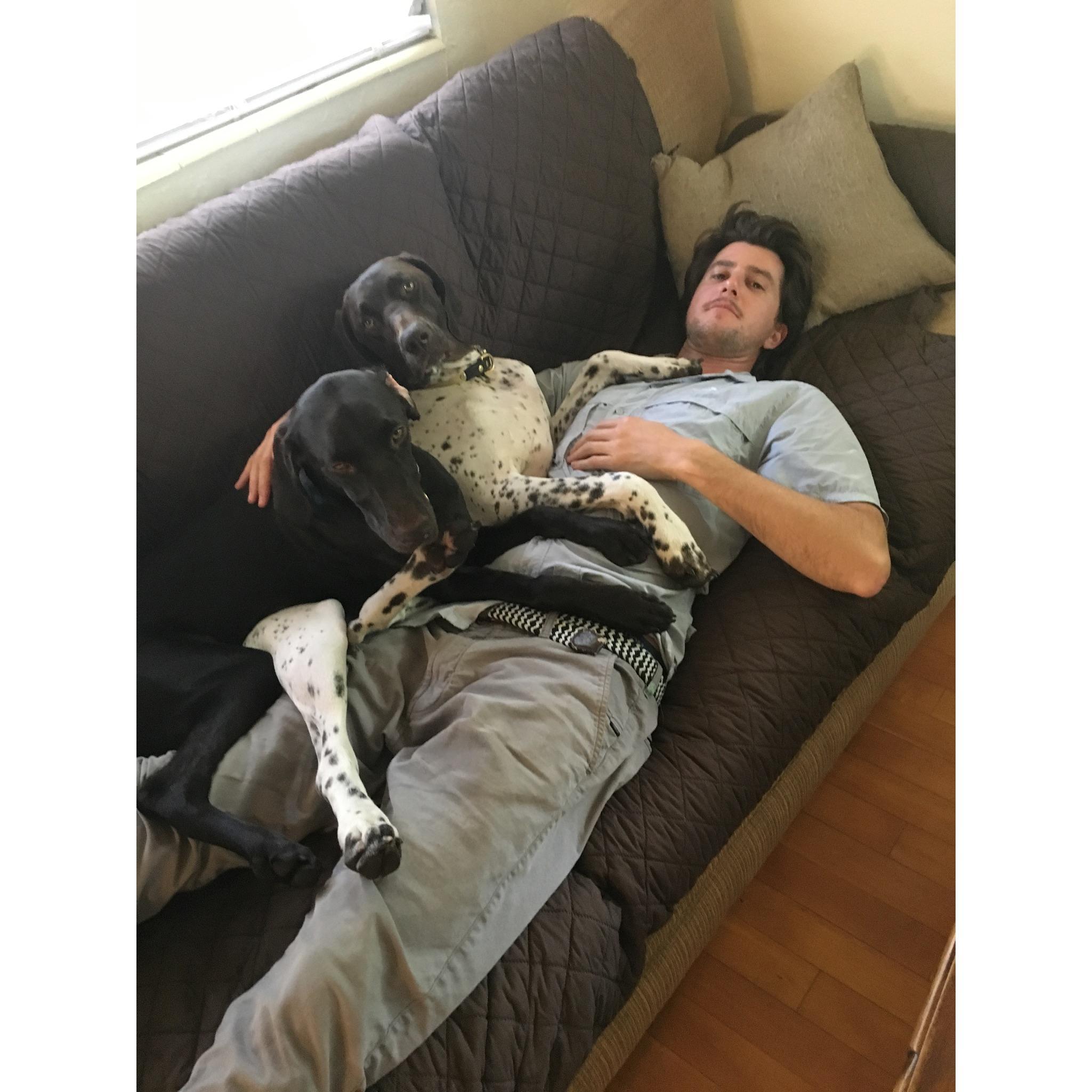 Adam and the pups