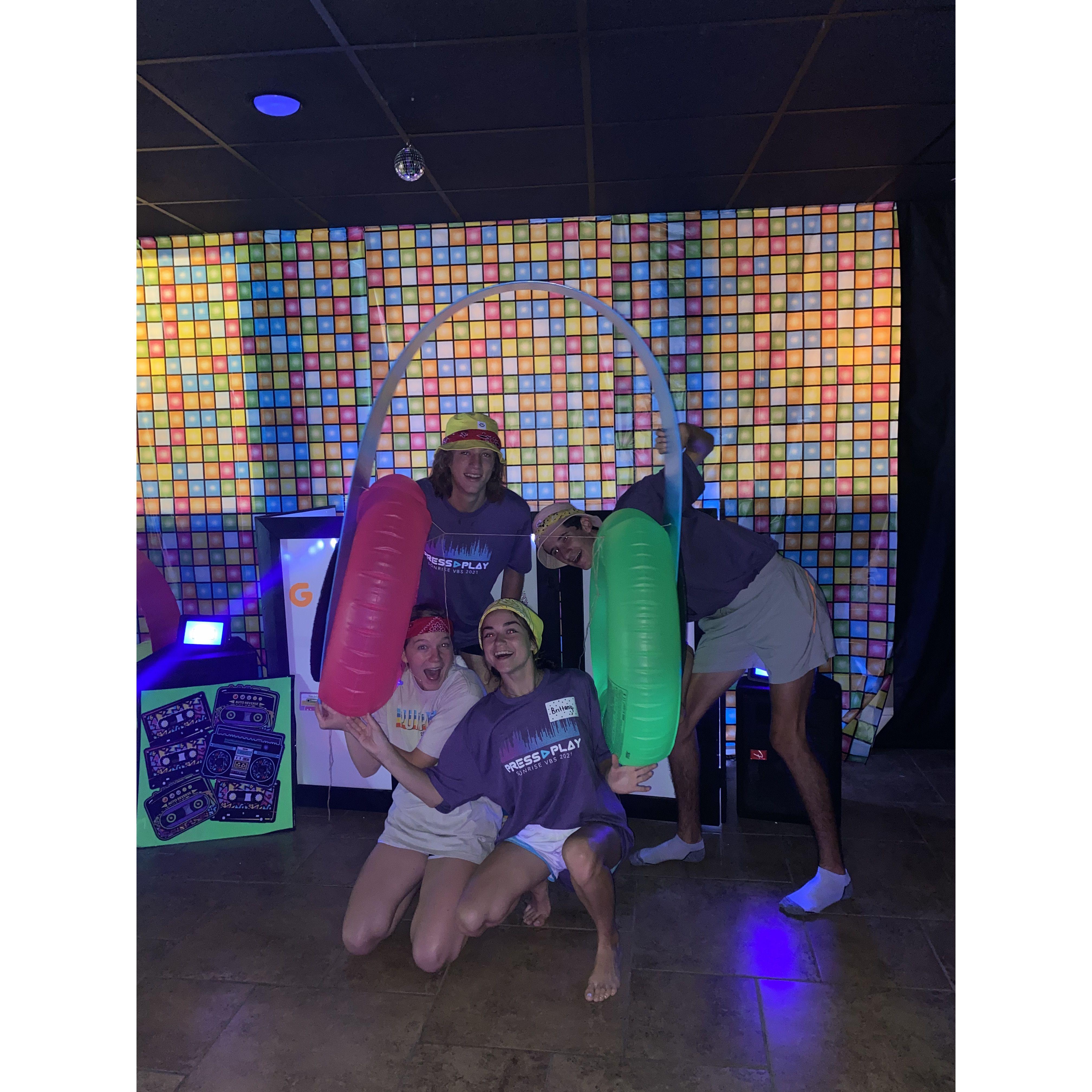 VBS worship team, we could probably still do the moves to the theme song.