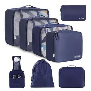 BAGAIL 8 Set Packing Cubes Luggage Packing Organizers for Travel Accessories-Indigo
