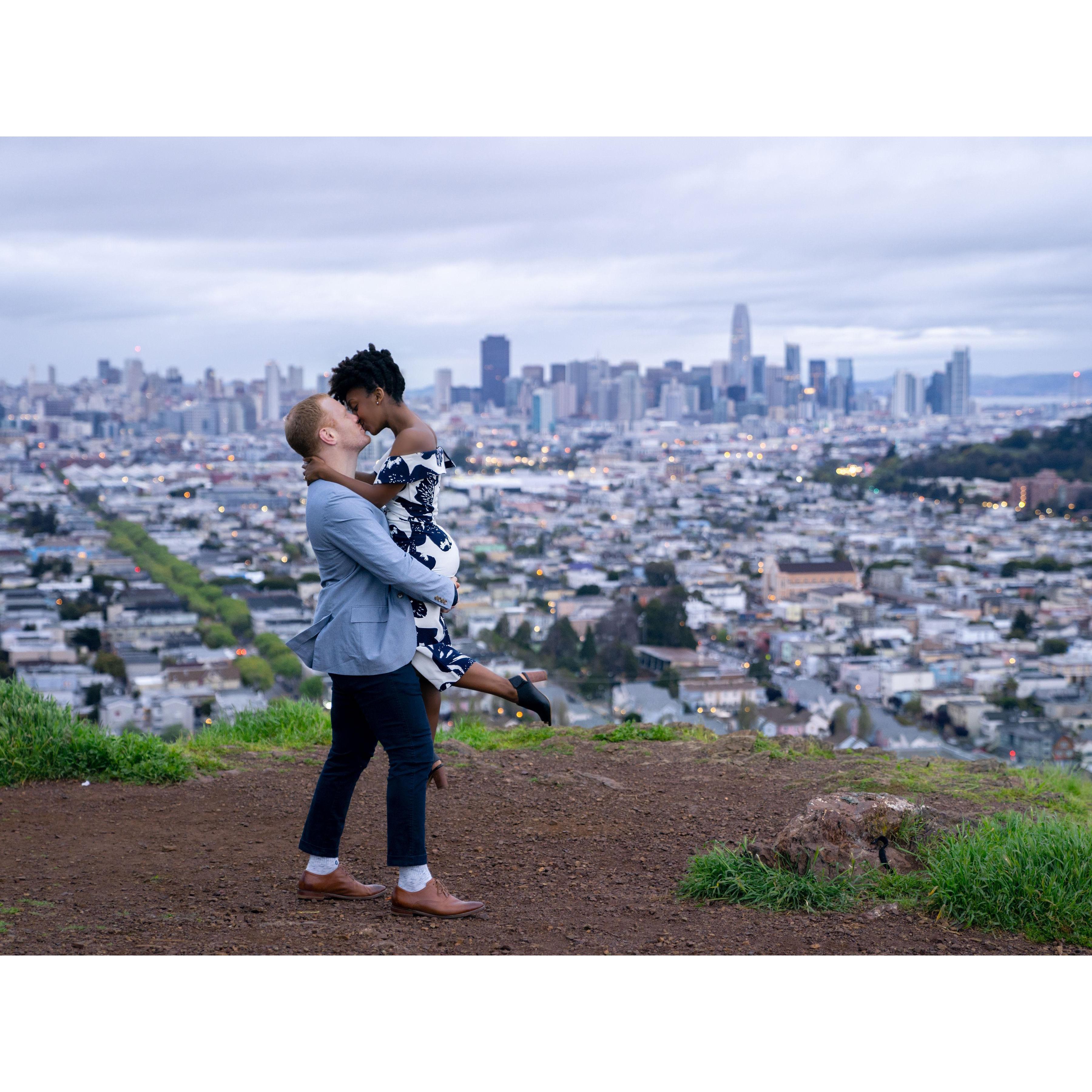 Cover of a Romance Novel at the Top of Bernal Hill - San Francisco, CA - April 2019