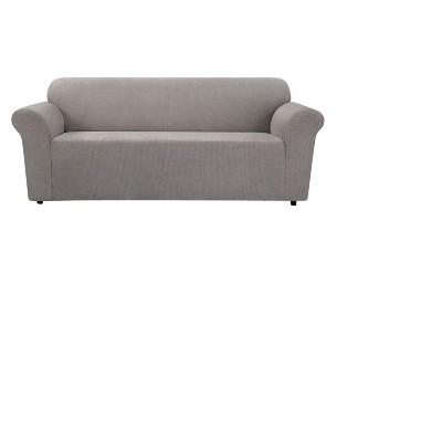 Stretch Chenille Sofa Slipcover Smoke Gray- Sure Fit