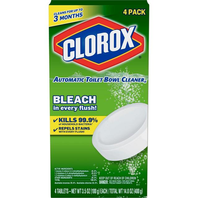 Clorox Automatic Toilet Bowl Cleaner Tablets with Bleach - 3.5oz Each/4ct