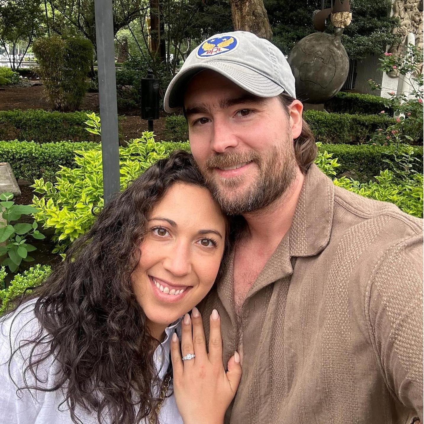 The day after we got engaged in Mexico City!