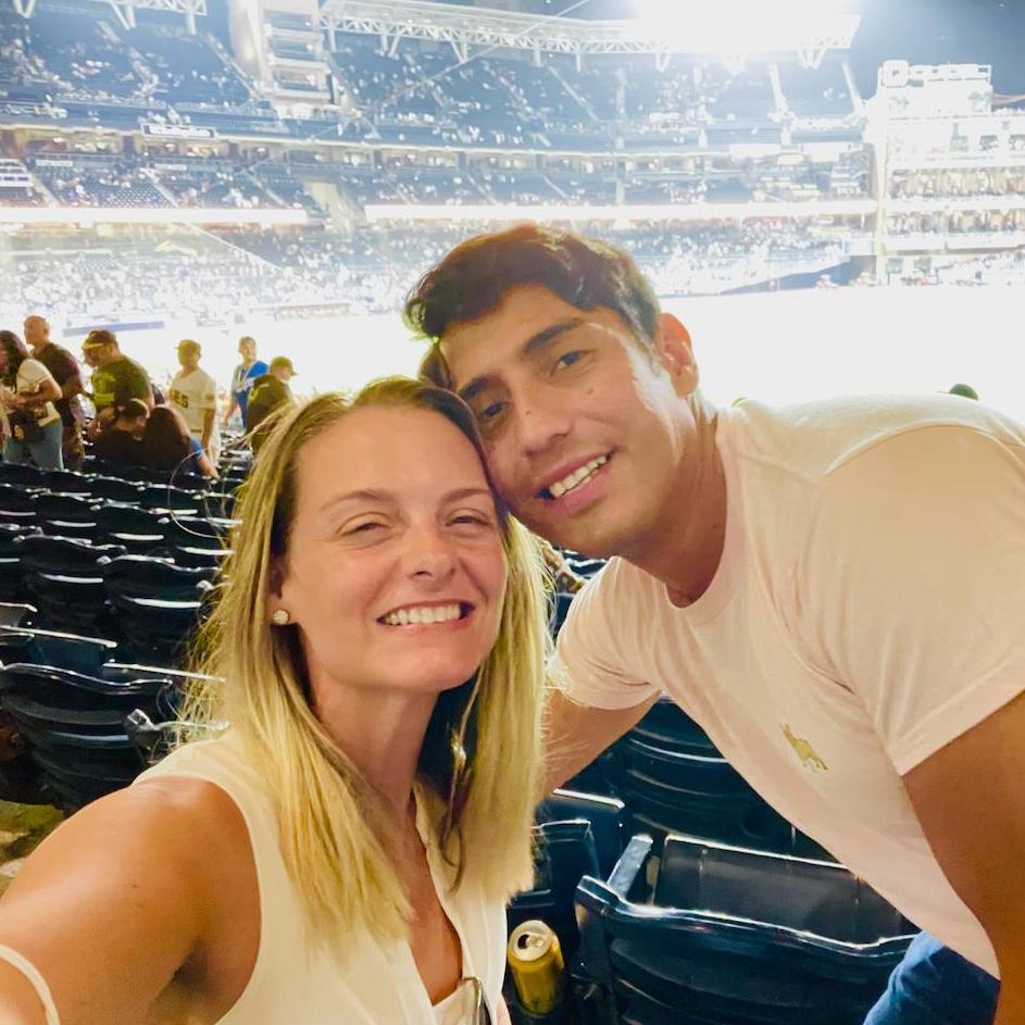 Gustavo's first baseball game! We watched the LA Dodgers beat the Padres at their home field in San Diego!