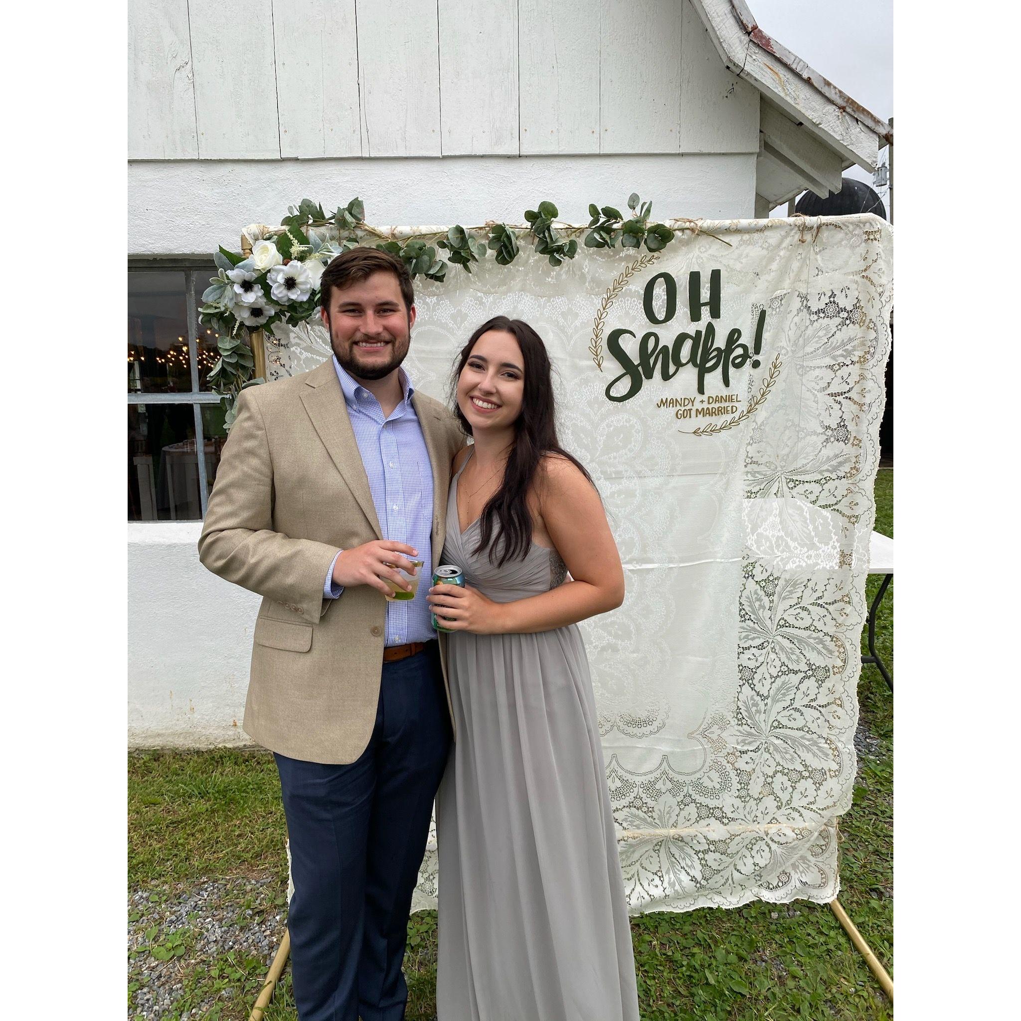 Our first wedding as a couple celebrating Mandy and Daniel Snapp!