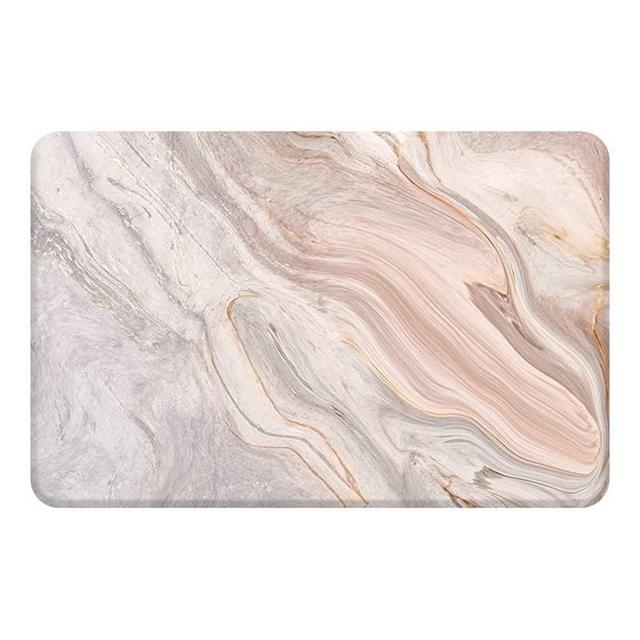 BRANDOVO Diatomite Stone Bath Mats for Bathroom - Marble Bathroom Accessories - Luxury Dish Drying Mat for Kitchen & Bathroom Floors, Moisture Absorbing Diatomaceous Earth Bath & Shower Mat