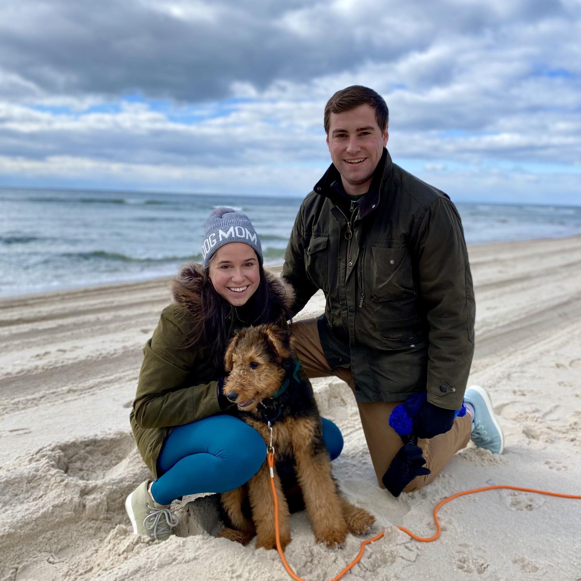 The princess herself, Miss Reynolda. Sweet baby Rey is named after the hall at Wake Forest in which Sophia and Ryan first met back in 2014.
Fire Island, NY in March 2021