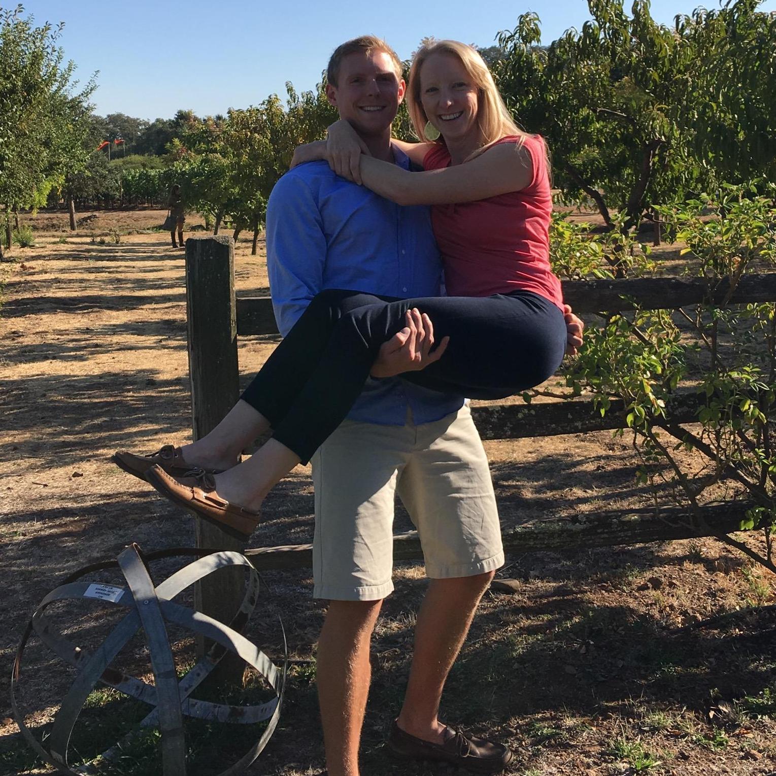 Wine tasting in Napa, CA just after Hans got home from the 2016 Olympics.