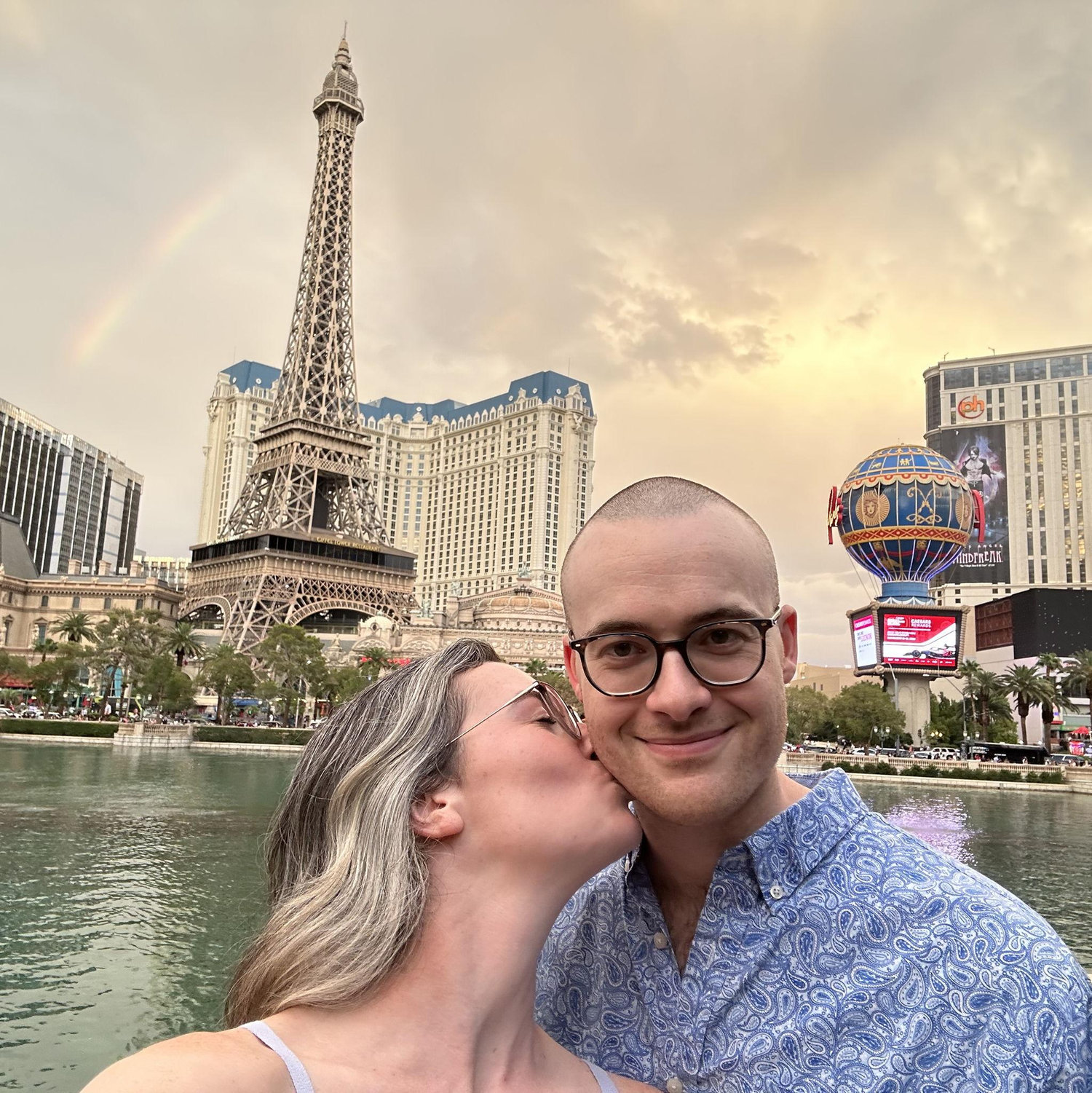 We took a road trip across the Western US in the fall of 2023. We caught a rainbow at our first stop, Vegas!
